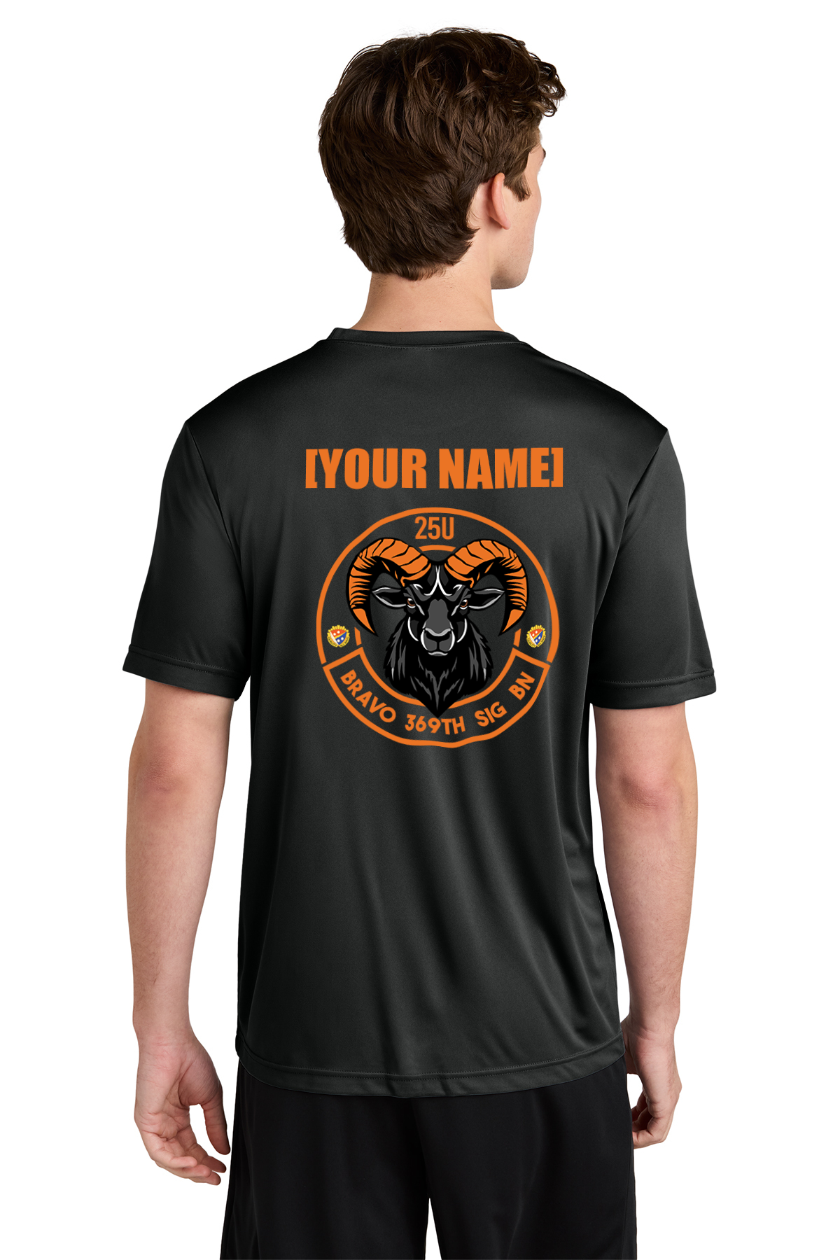 Custom Military PT Shirt w/Flag & Name