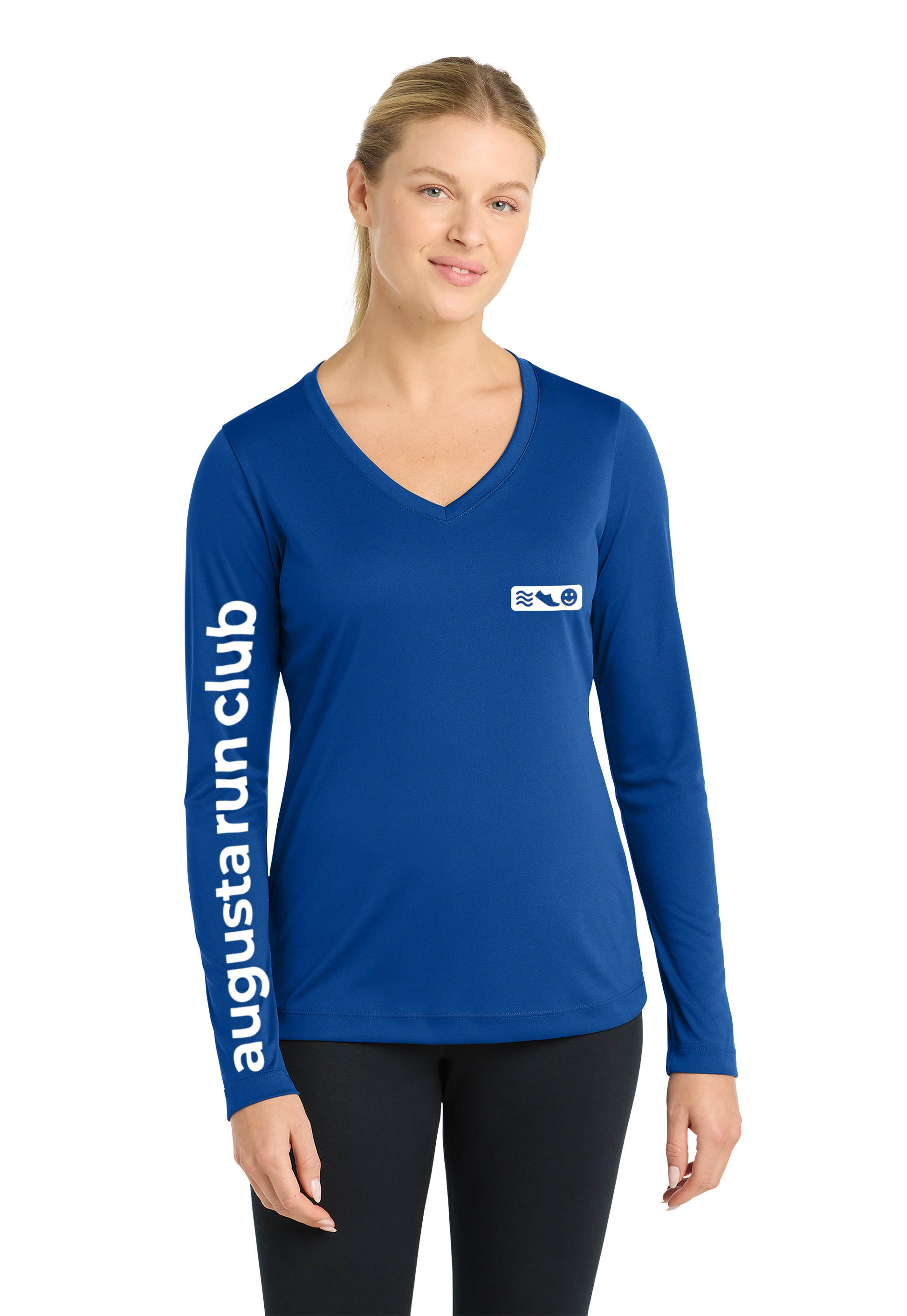 Women's Long Sleeve "Reflective" V-Neck Tee